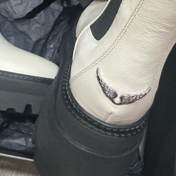 NEW IN BOX - Zadig & Voltaire Ride Chelsea Boots Color ICE size 37 - Picture 8 of 11